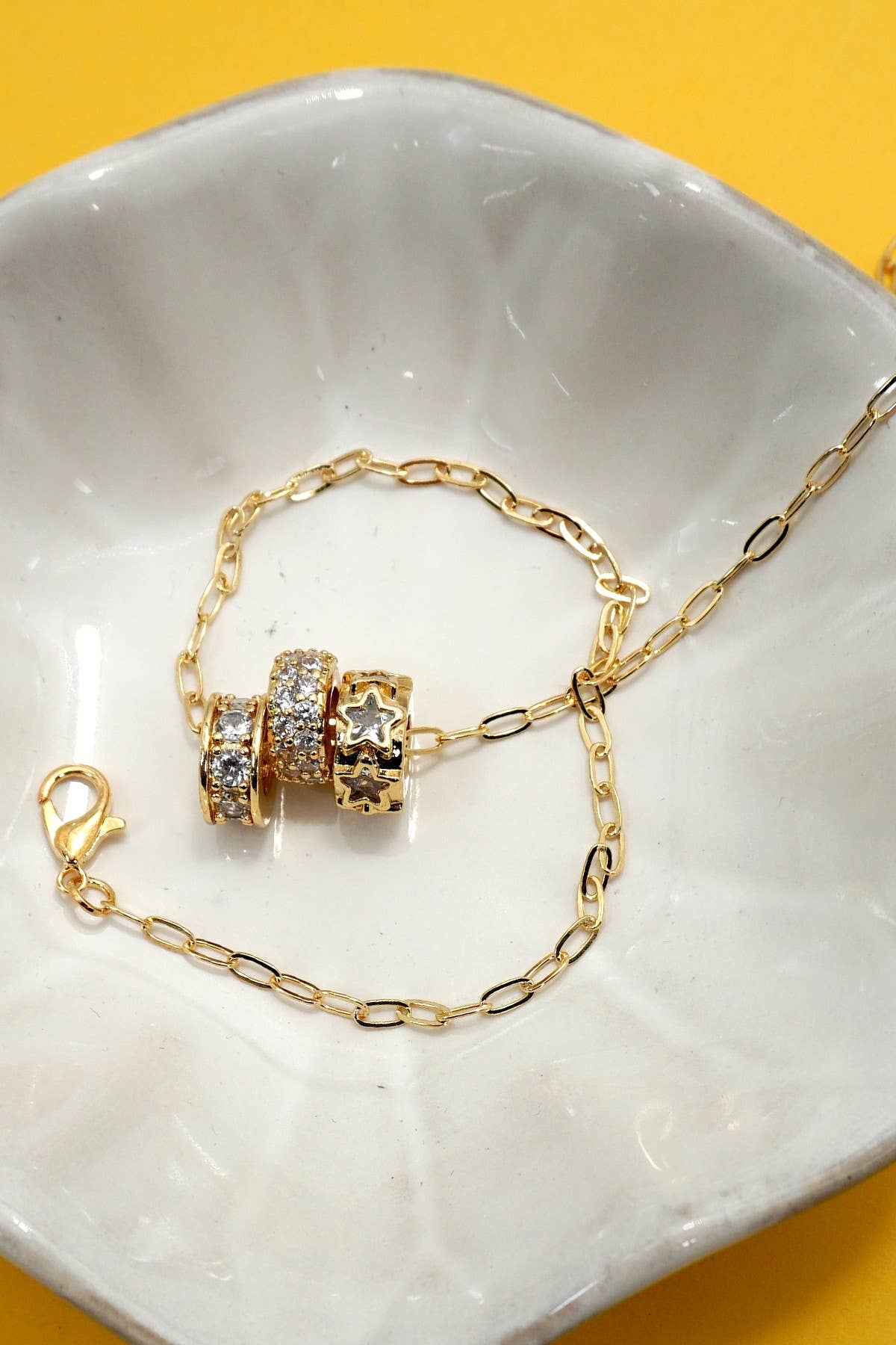 18K STAINLESS BARREL NECKLACE