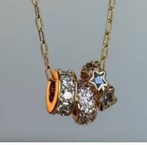 18K STAINLESS BARREL NECKLACE